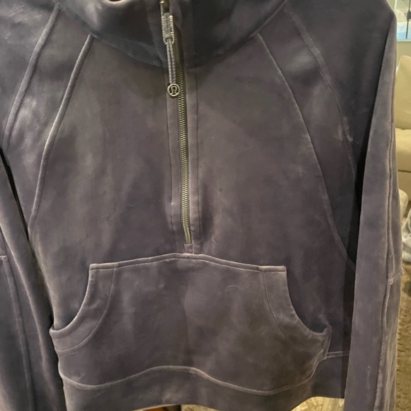 lululemon athletica purple/grey  Half-Zip Sweatshirt. New condition. M/L - Picture 11 of 11